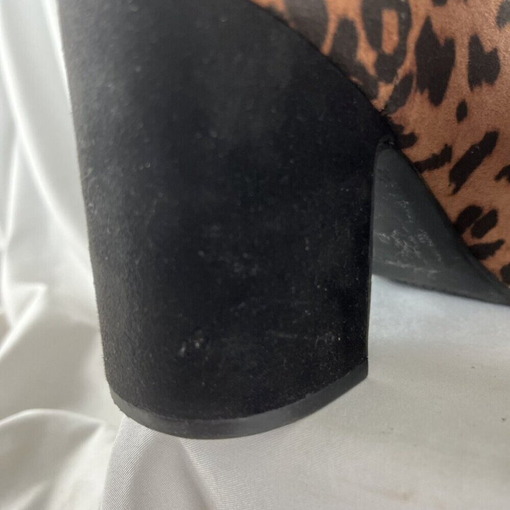 Steve Madden Confident Fabric Leopard Print Block Heel Bootie Women’s Size 8.5 - Picture 11 of 16